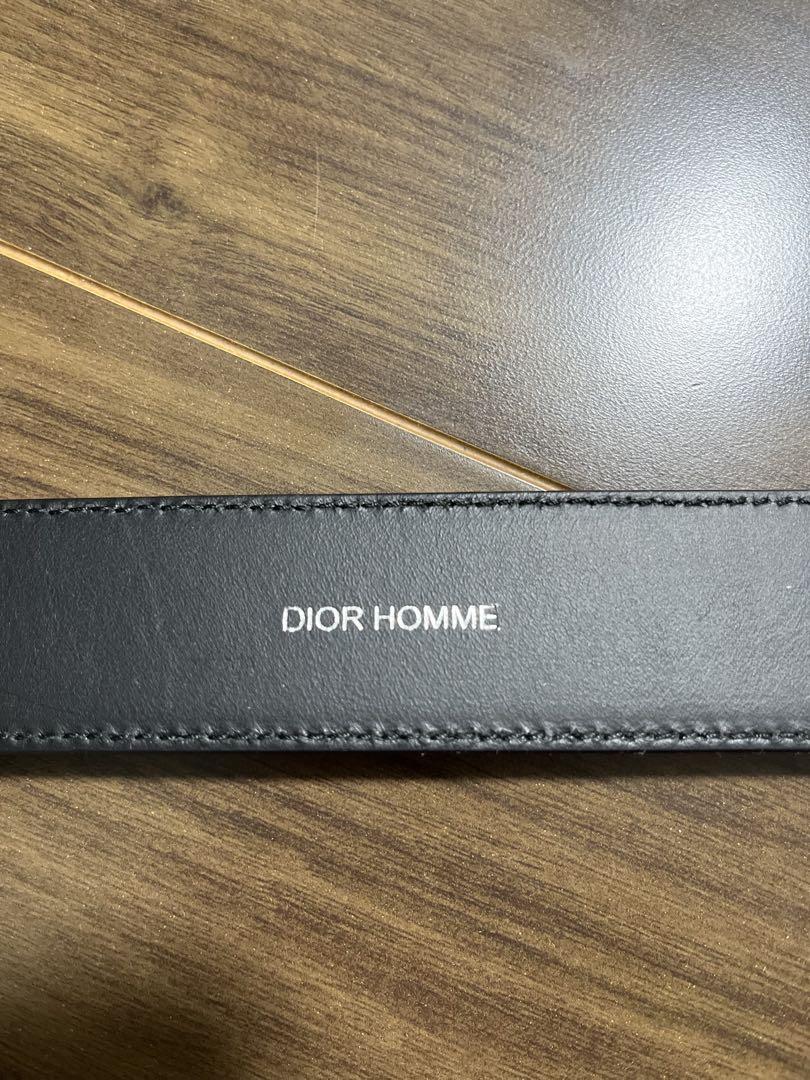 DIOR HOMME 赤と黒のチェックベルト