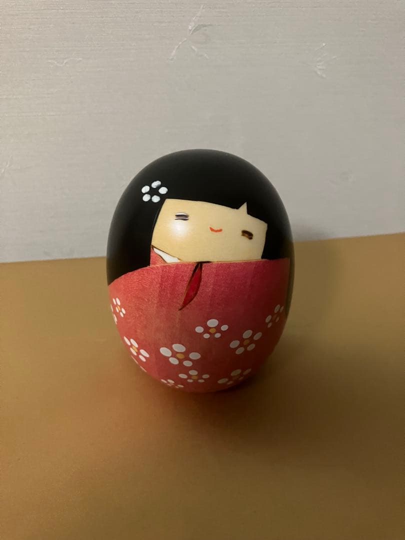 卯三郎こけし　しあわせ大（ピンク）