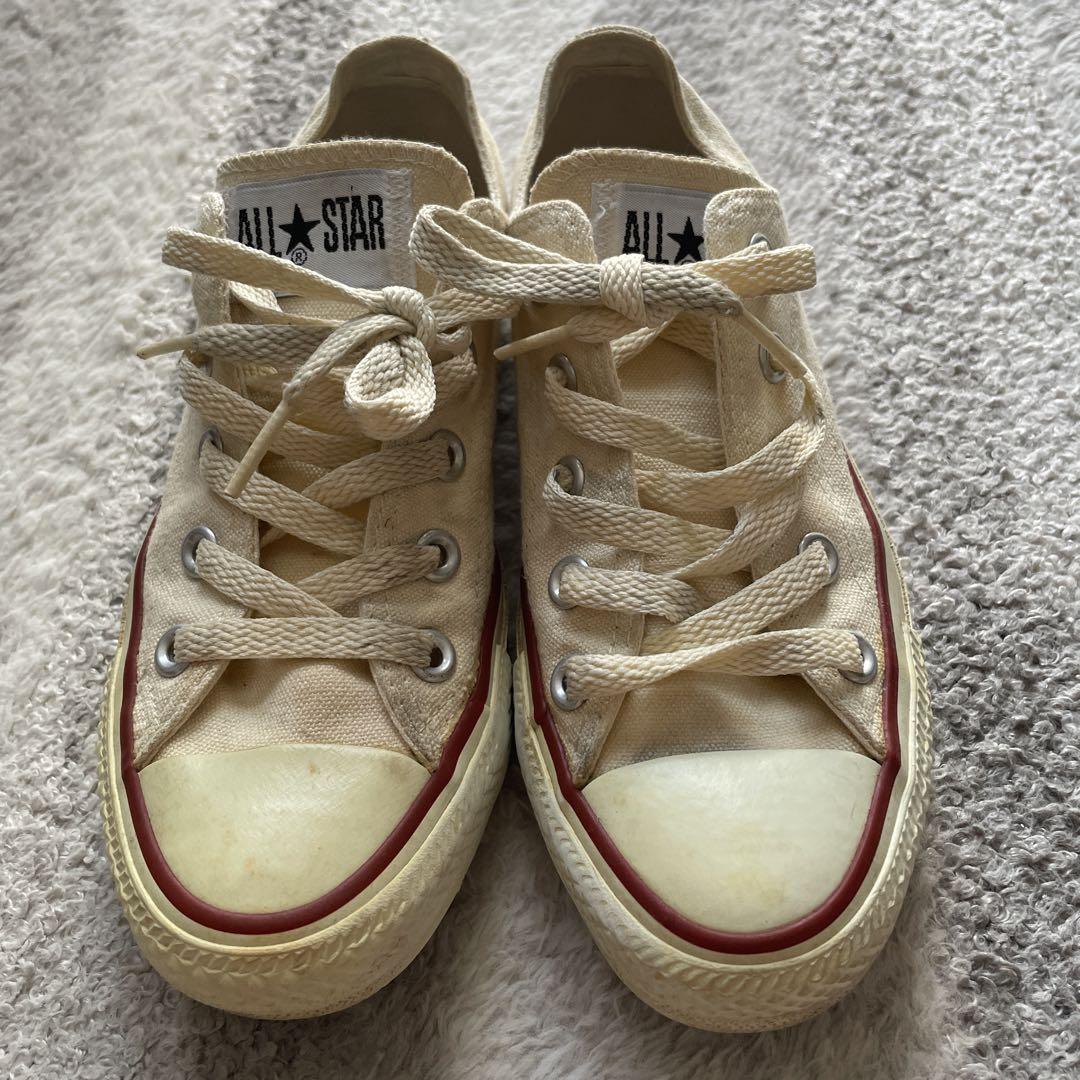 ALL STAR ベージュ スニーカー ローカット　デッドストック ALL STAR ベージュ スニーカー ローカット デッドストック