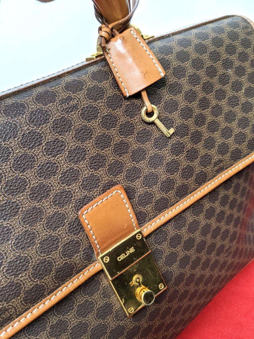 美品 レア!Celine セリーヌ マカダム柄ハンドバッグ ブリーフ ビジネス