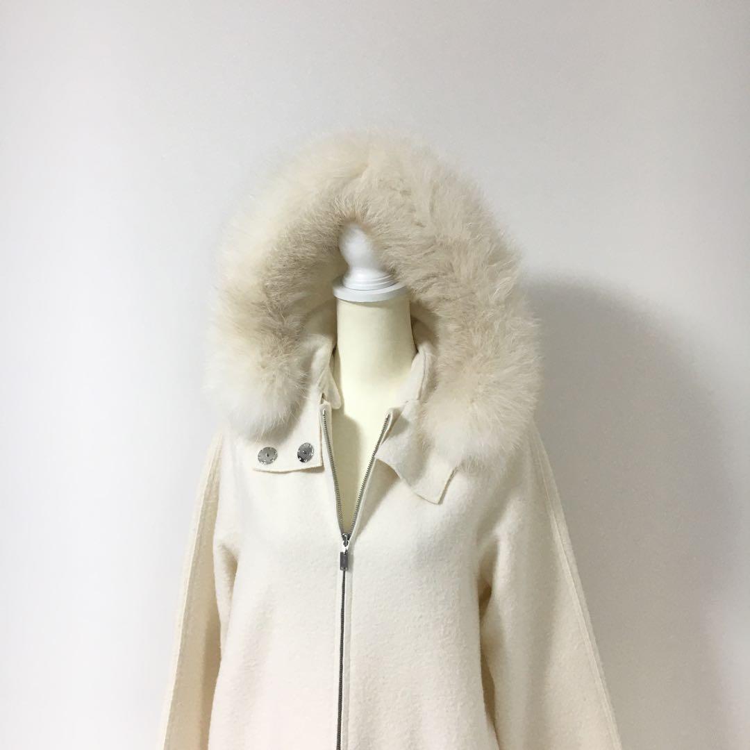 近年美品 FOXEY フォクシー ファー ニット コート アウター