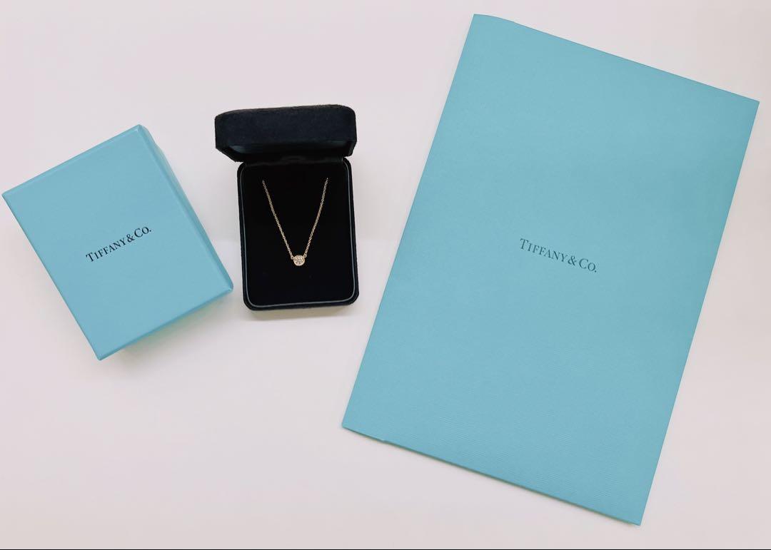 定価50万美品Tiffanyティファニーバイザヤードネックレス18K0.32ct