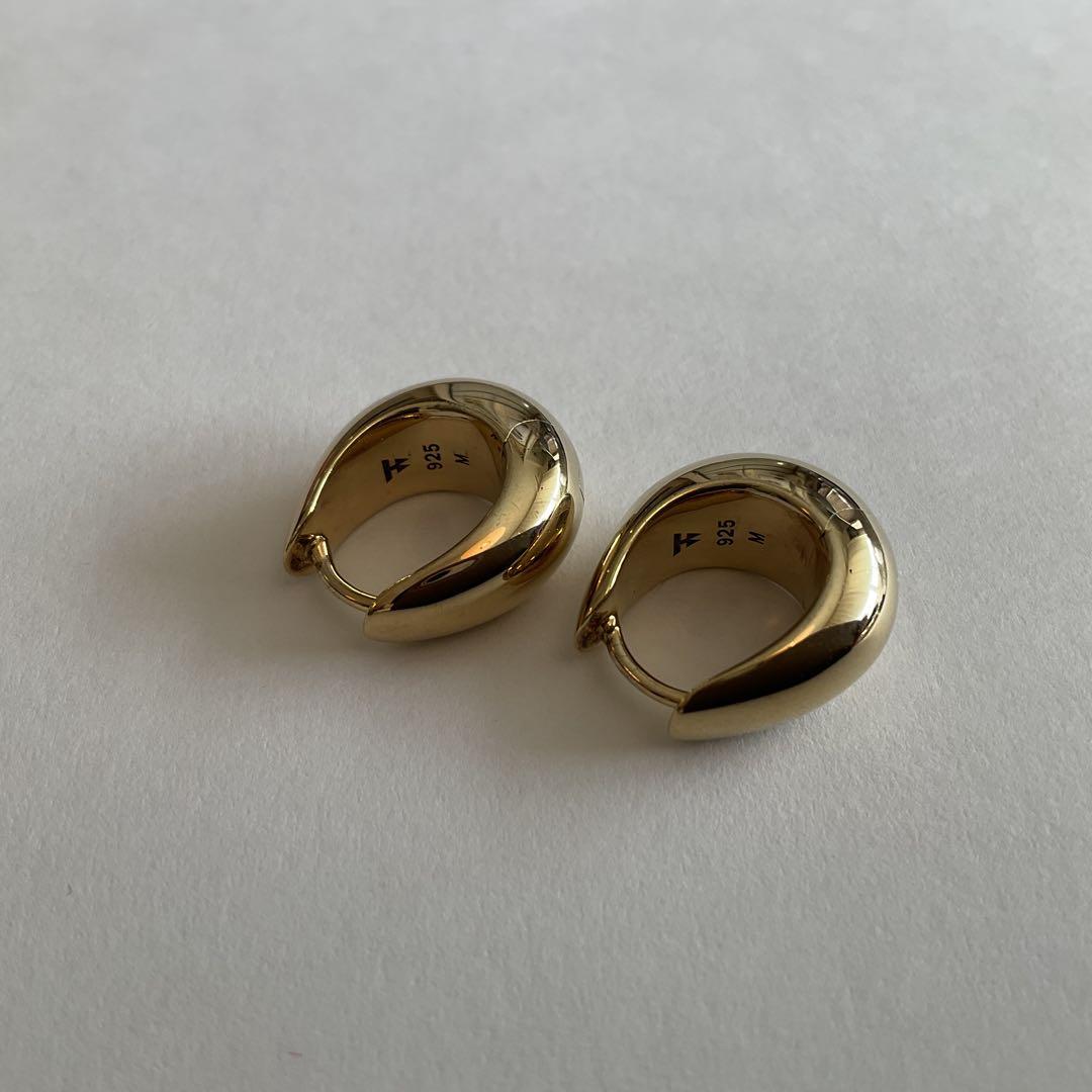 美品　トムウッド　アイスフープ　ピアス　スモール　ゴールド
