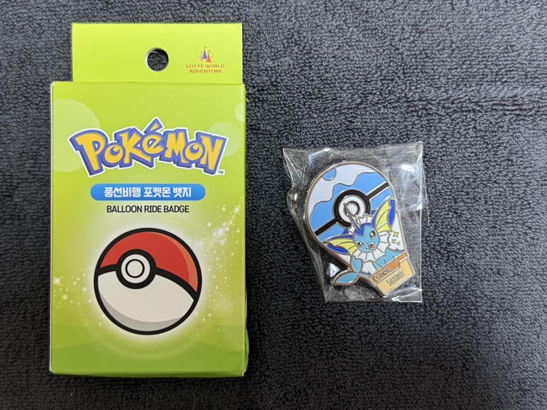 【韓国限定】ポケモン　ロッテワールド　バルーン飛行　限定バッジ　５個セット 韓国限定】ポケモン ロッテワールド バルーン飛行 限定バッジ