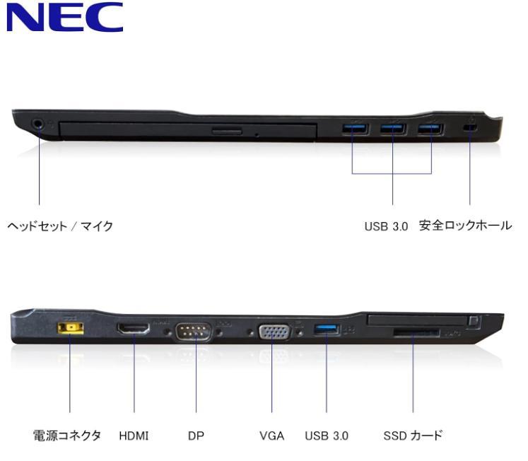 NEC ノートPC Core i5-7200U メモリ8GB SSD256GB