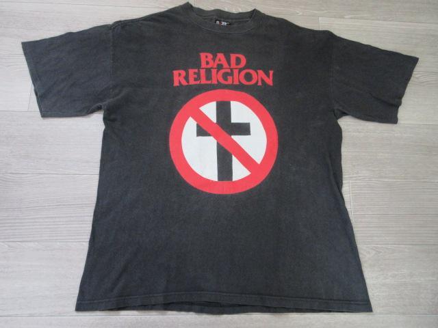 90‘sヴィンテージロックTシャツ バッド・レリジョン 黒XL
