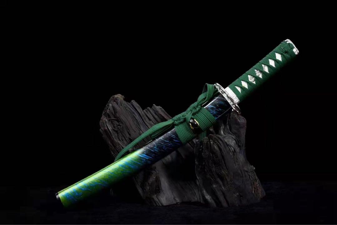 小烏丸『翡翠』武具　刀装具　日本刀　模造刀  肋差   短刀 天下 肋差 短刀 武具 刀装具 日本刀 模造刀（菊一文脇差短刀