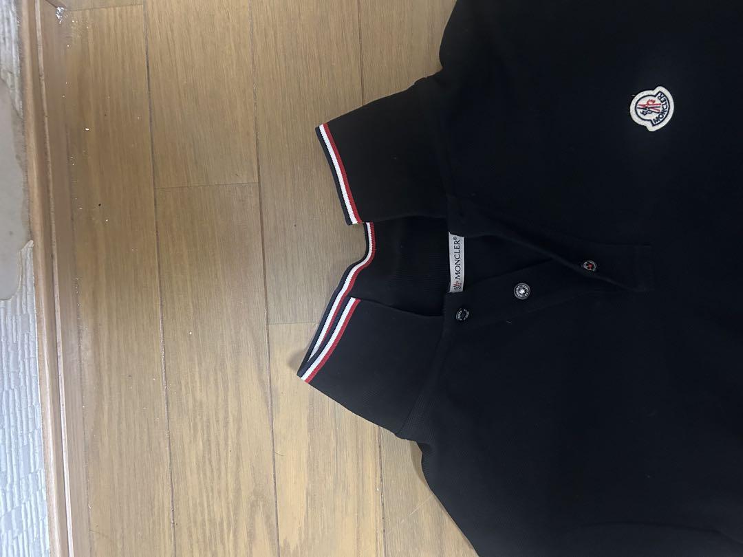 MONCLER 黒ポロシャツ コットン100%