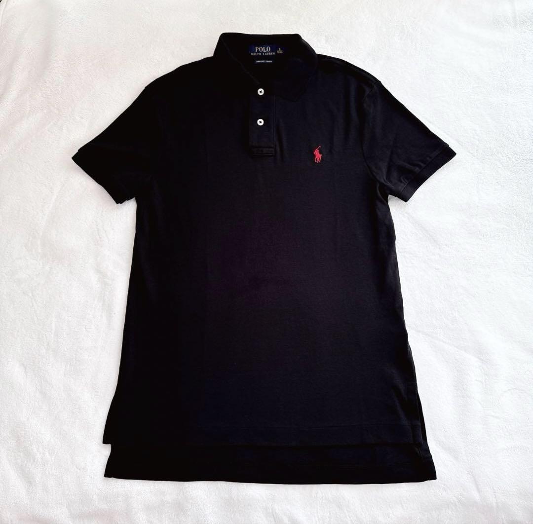 RALPH LAUREN ラルフローレン ニット ポロシャツ ブラック S 半袖S・POLO RALPH LAUREN