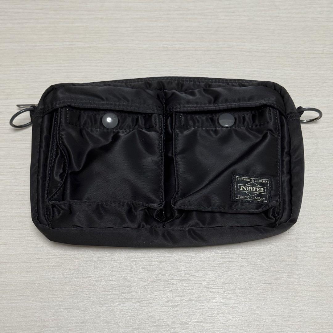 黒 ナイロン ショルダーバッグ　PORTER PORTER◇タンカー/ショルダーバッグ/ナイロン/BLK/無地