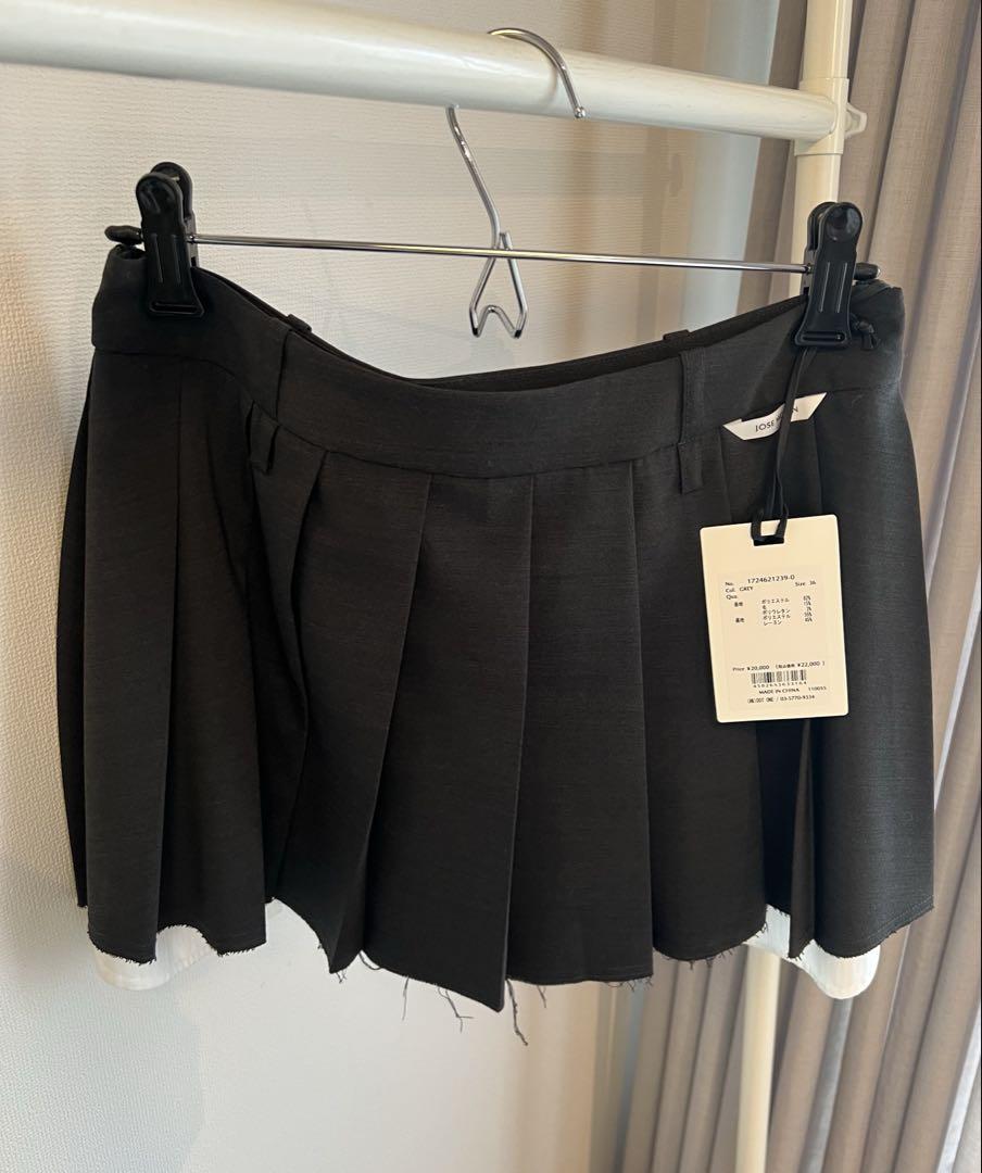 専用☆josemoon DOUBLEWAIST PLEATS MINISKIRT
