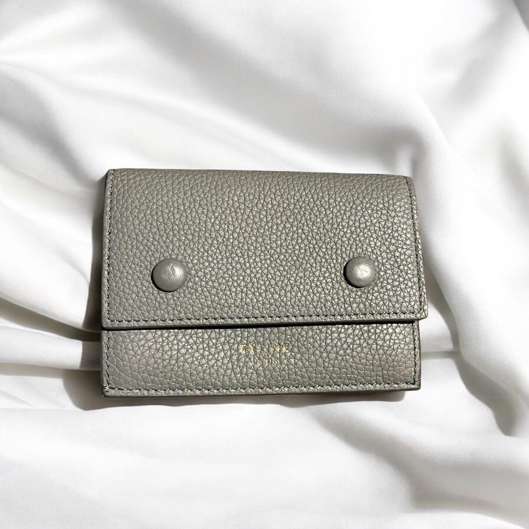 CELINE セリーヌ スモールトリフォールド 三つ折り財布 グレー 美品