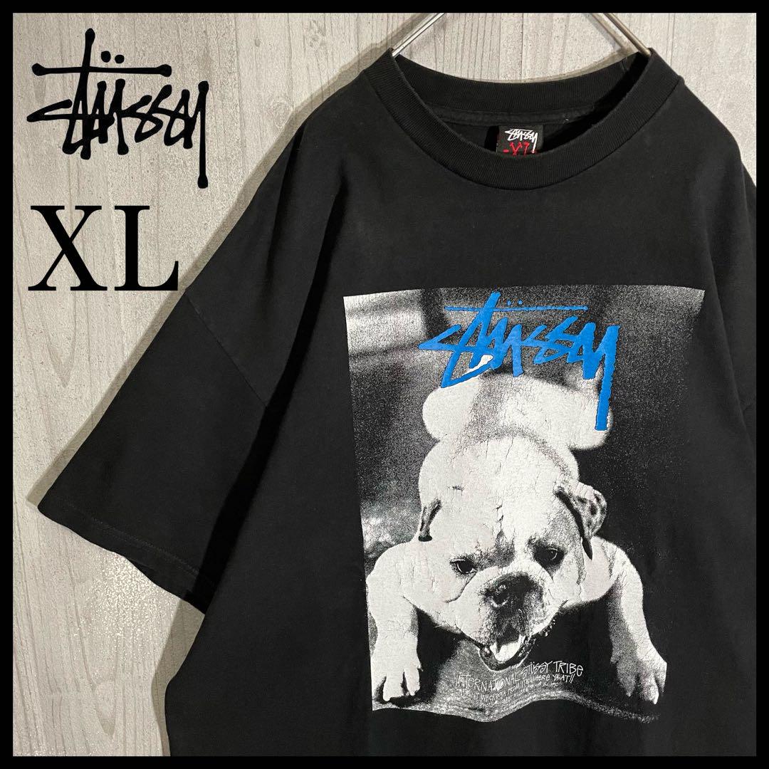 希少モデル入手困難】ステューシー ブルドッグロゴプリント T