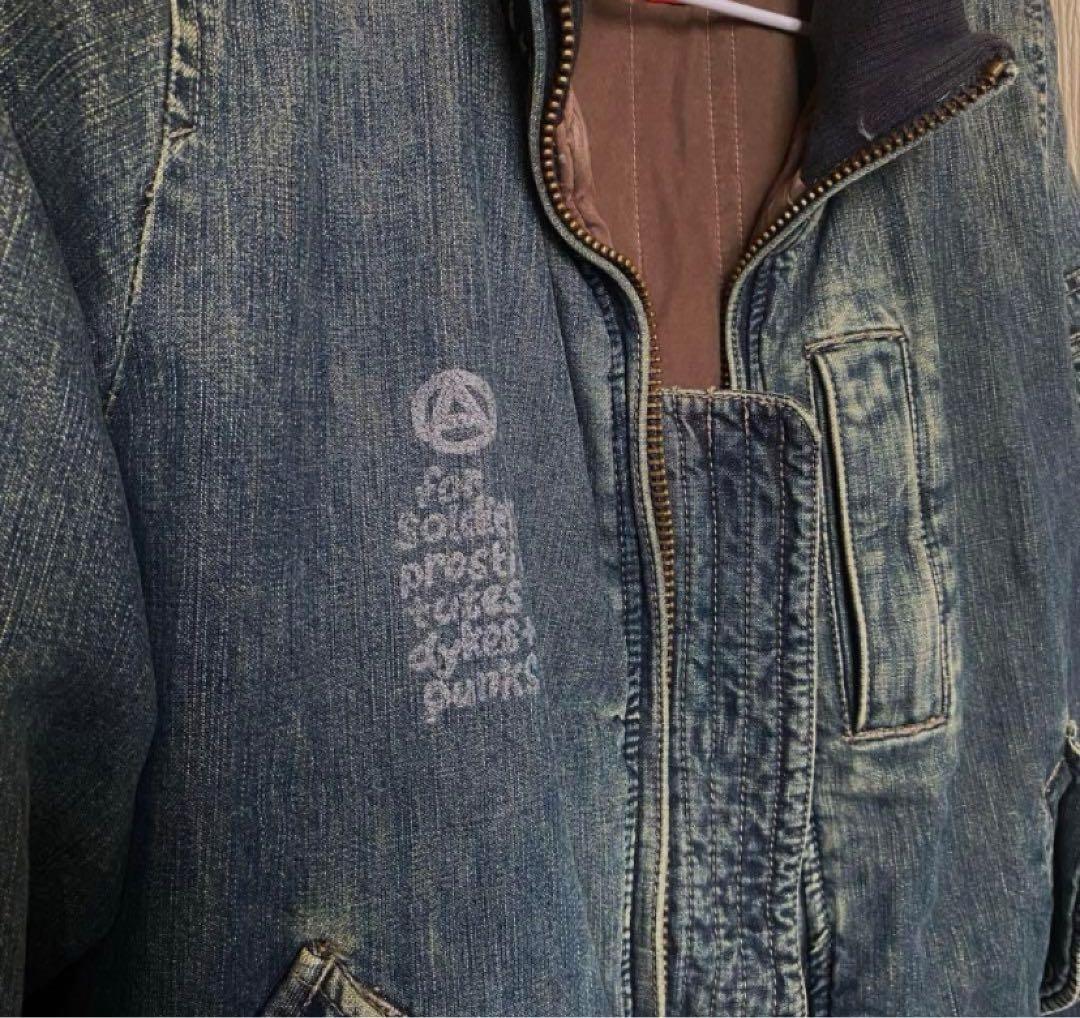 デニムジャケット ジップアップ カジュアル リメイク デニムジャケット ジップアップ カジュアル リメイク