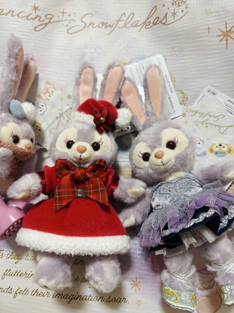 東京ディズニーシー　ダンシングスノーフレークス　ぬいぐるみバッジ　3体セット 税込) ダッフィー＆フレンズのダンシング・スノーフレークス
