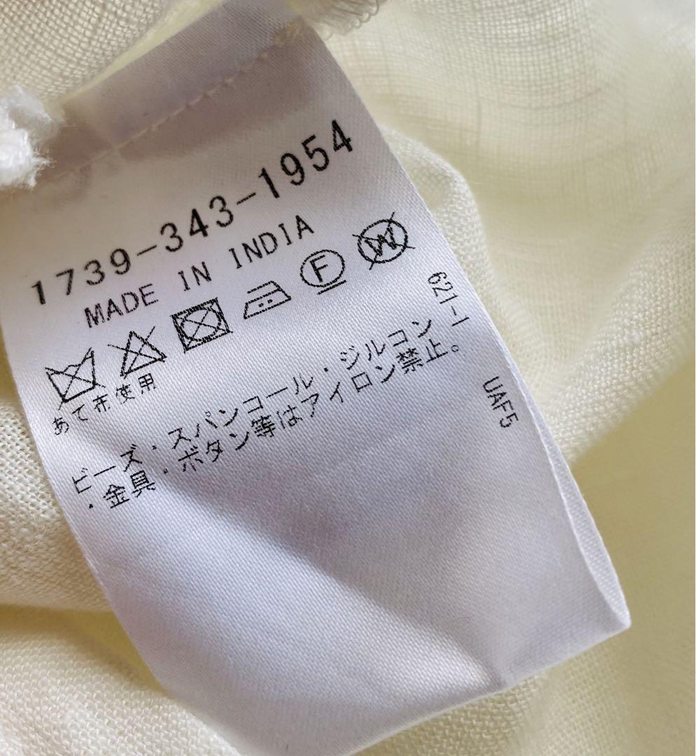 nimo リネン100% HAND EMB ロング カフタン ドレス ワンピース