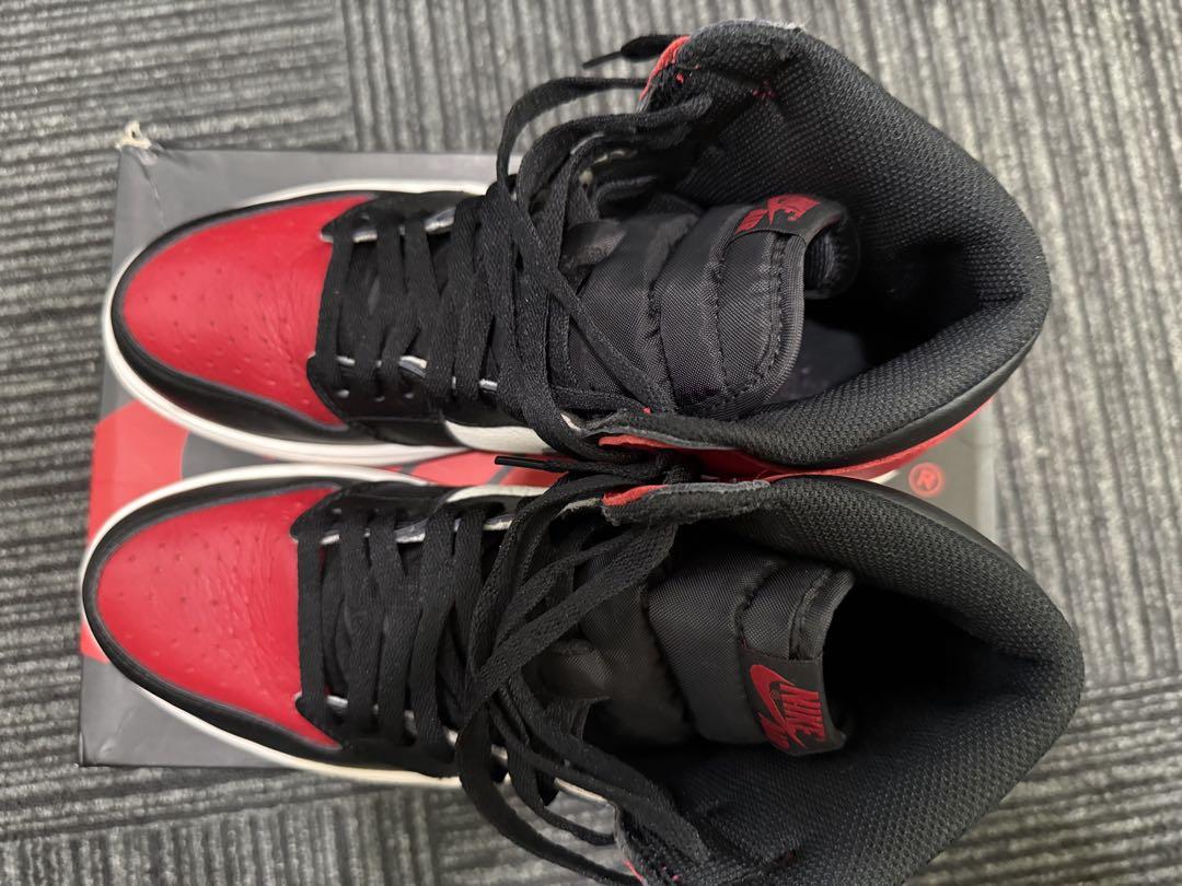 靴 Air Jordan 1 Retro High OG Bred Toe