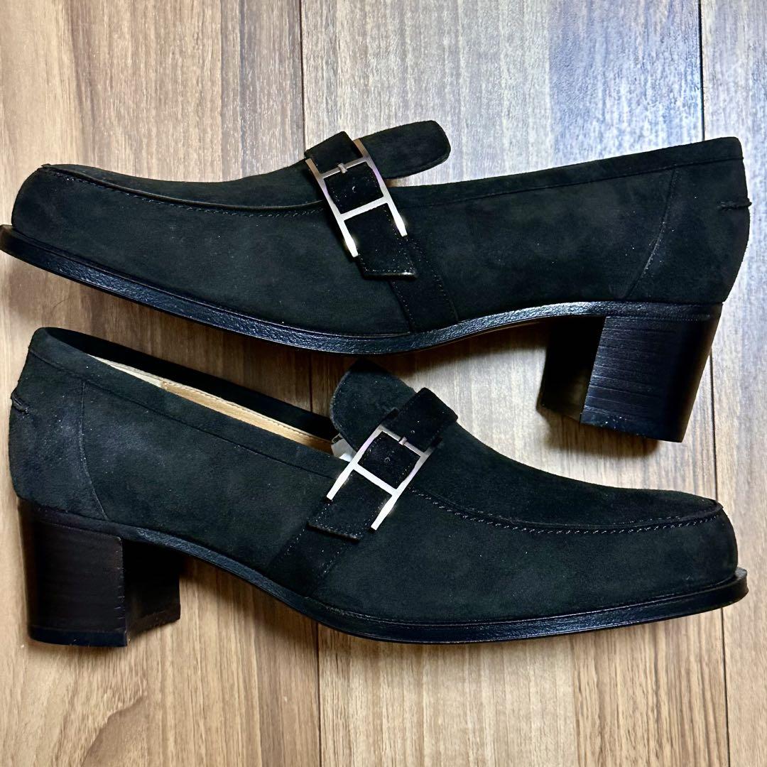 HERMES Hバックル　スエード ローファー　茶色　新品・未使用品 HERMES Hバックル スエード ローファー 茶色 新品・未使用品