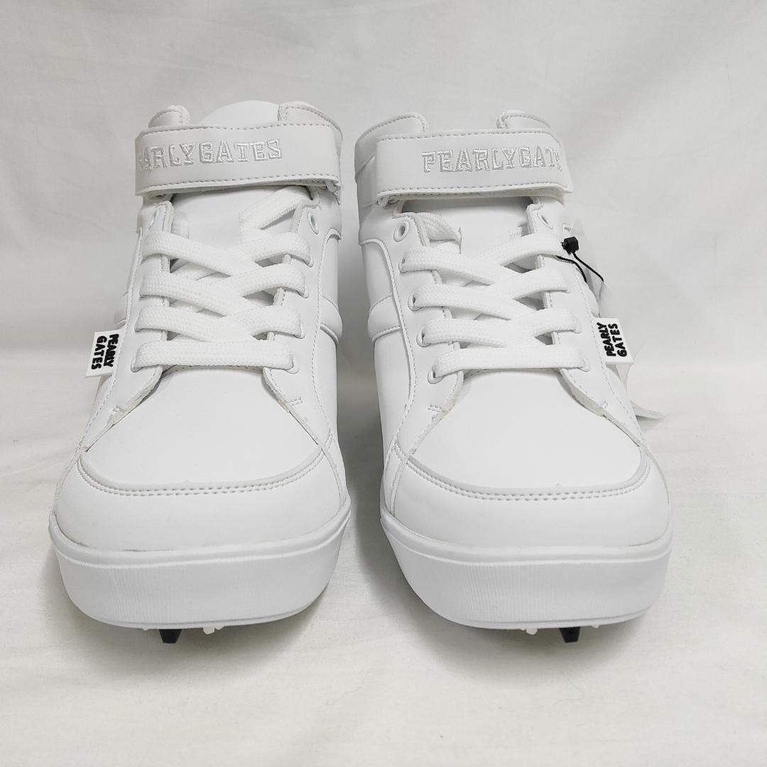 ○★新品 未使用 PEARLY GATES ミドルカットスパイク 定番シューズ