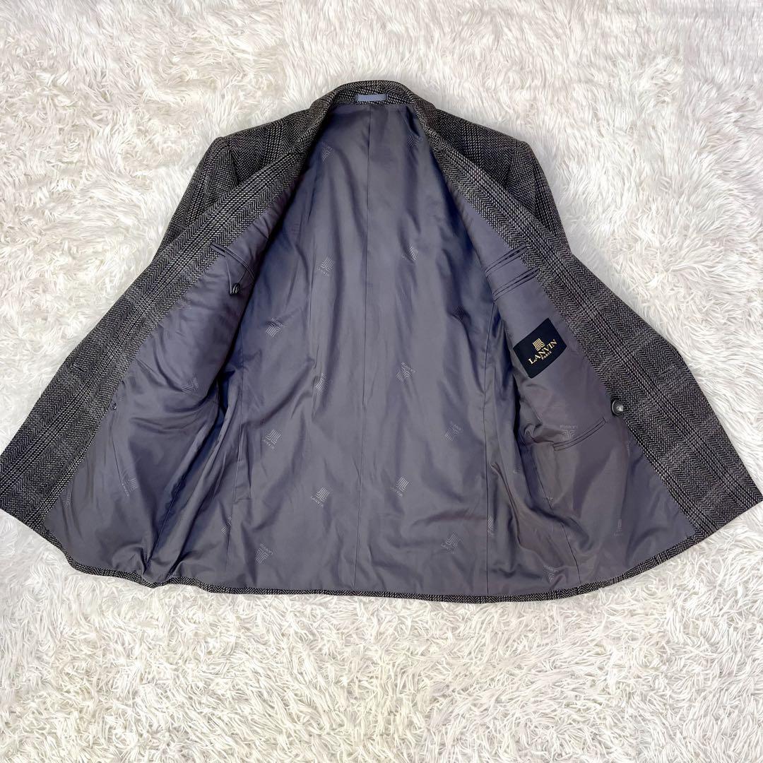 【美品】LANVIN PARIS ダブル ジャケット スーツ セットアップ L