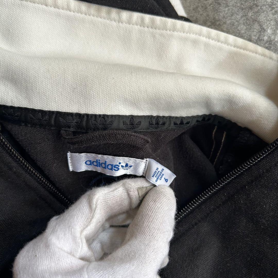 archive adidas track jacket black white