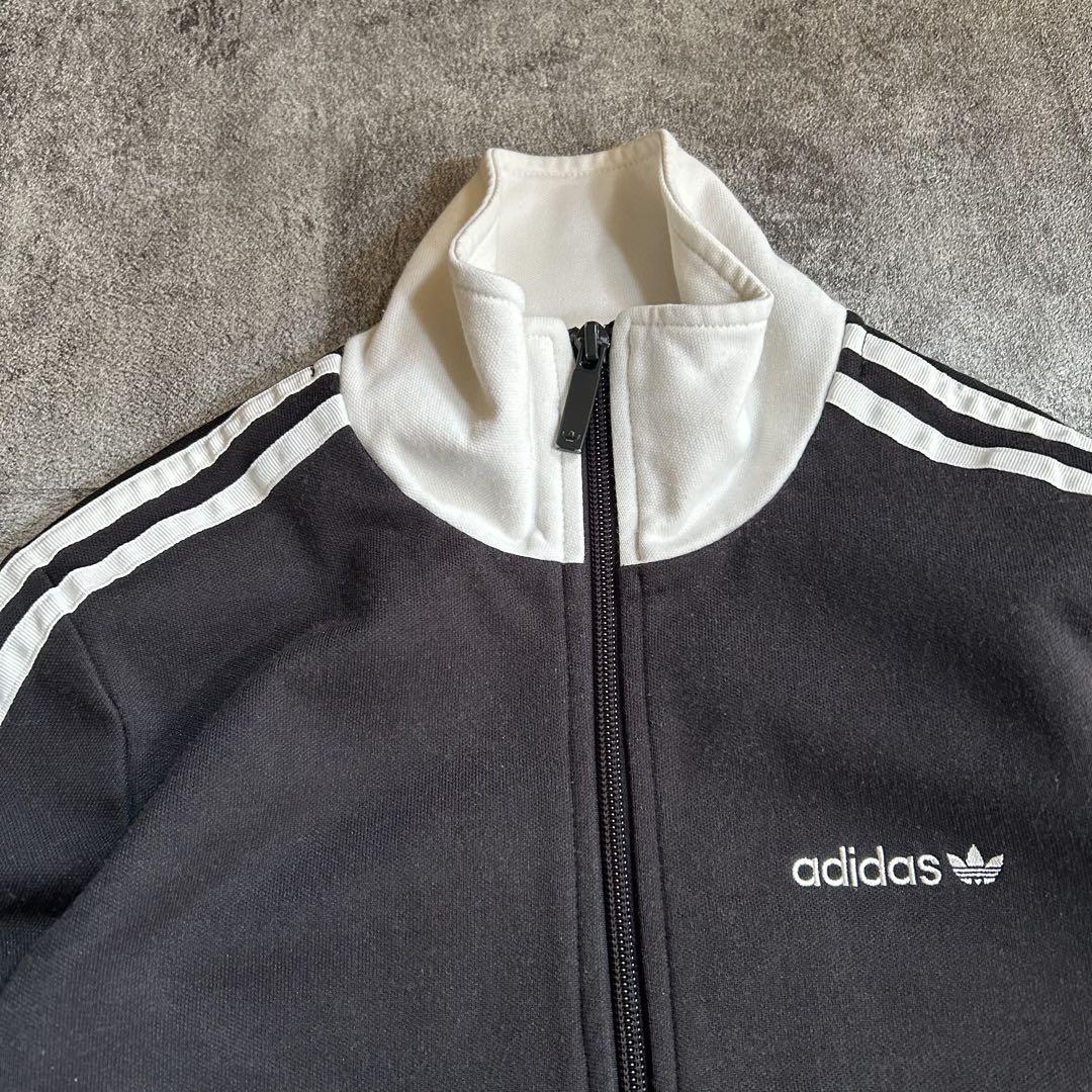 archive adidas track jacket black white