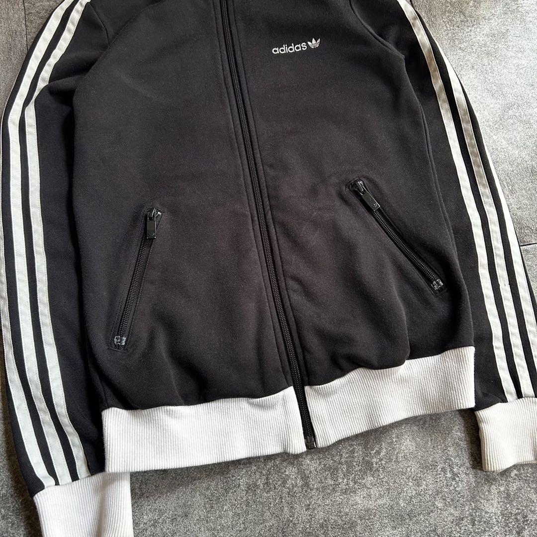 archive adidas track jacket black white