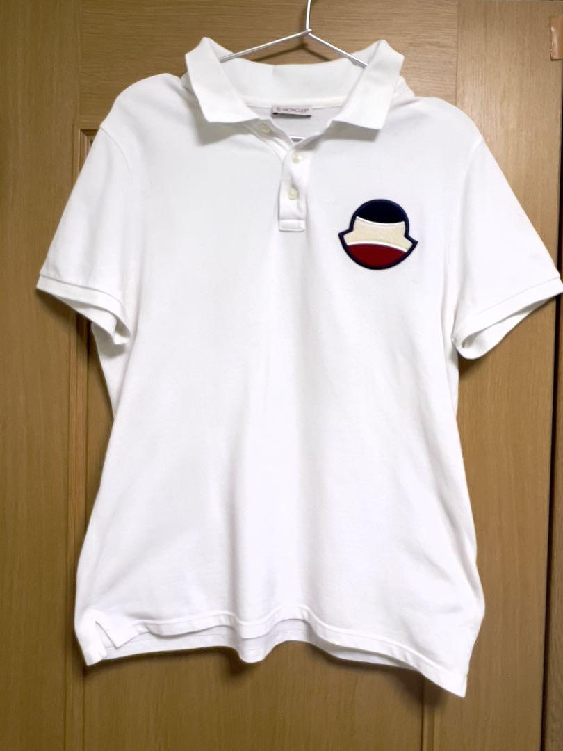 ホワイト ポロシャツ 刺繍ロゴ