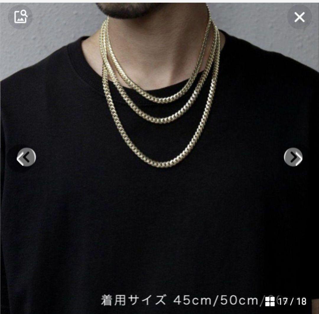 【60cm】【50cm】【10mm】【18K刻印あり】【Miami Cuban】