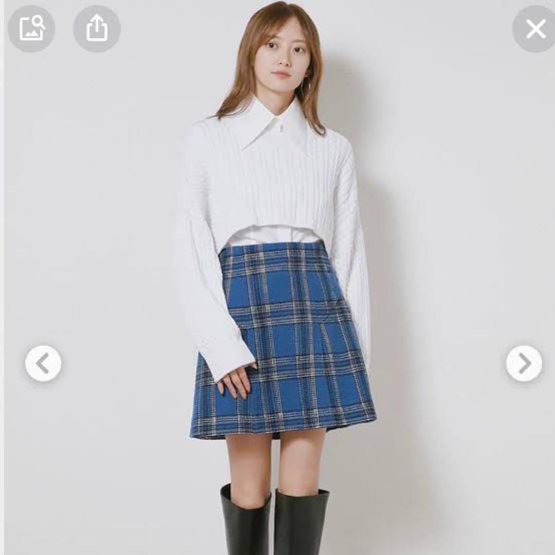 オリジナル SNIDEL ツイードフレアスカショーパン ミニスカート