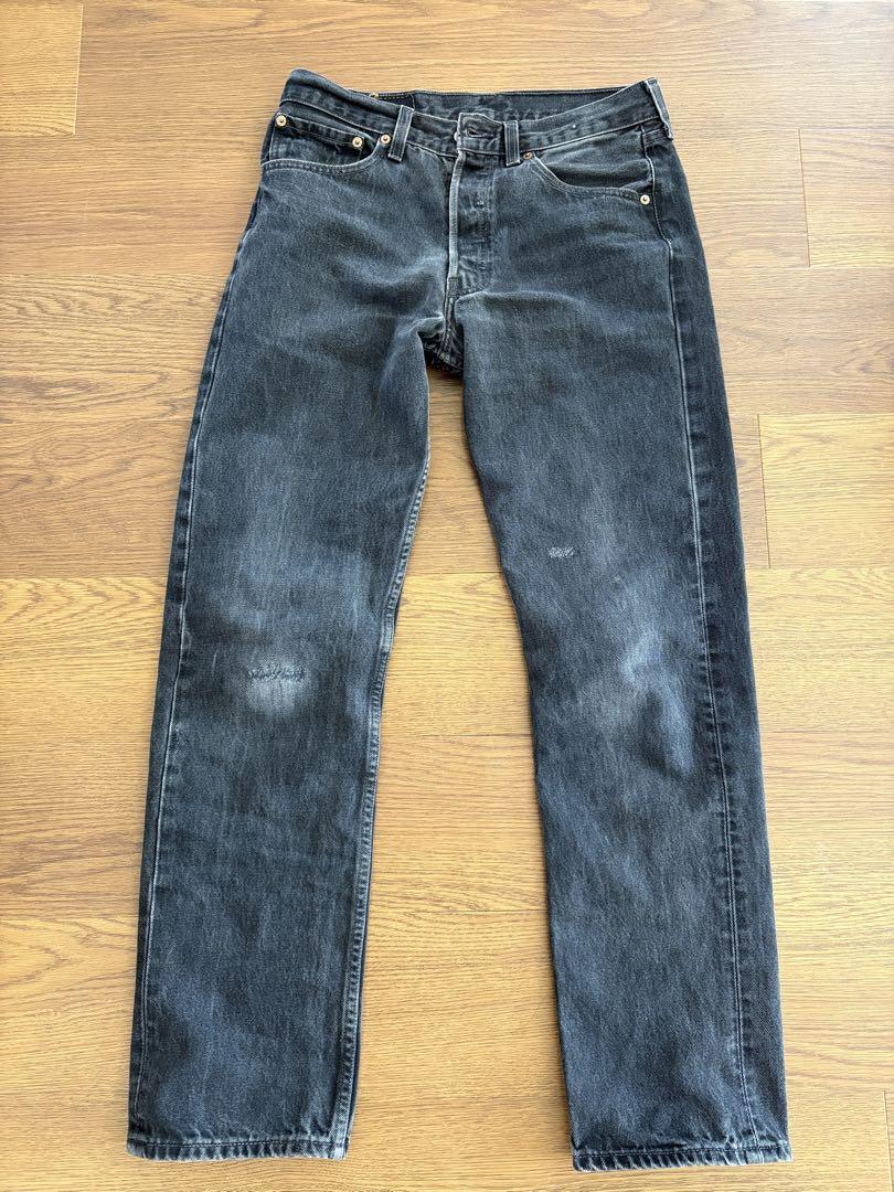 90s USA製 Levi’s 501 後染め ブラックデニム W31 L32