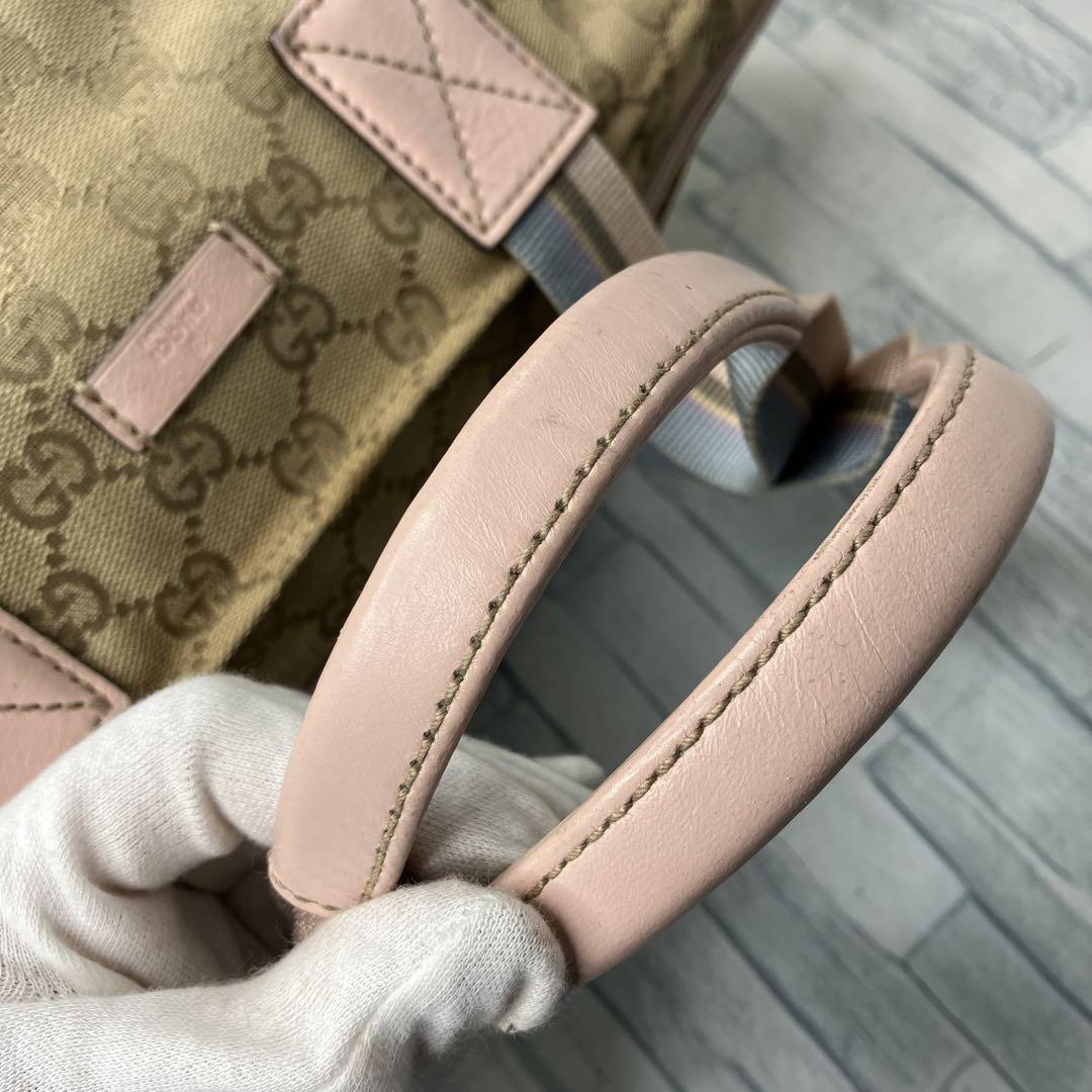 100 極美品　GUCCI グッチ　ハンドバッグ　GG柄