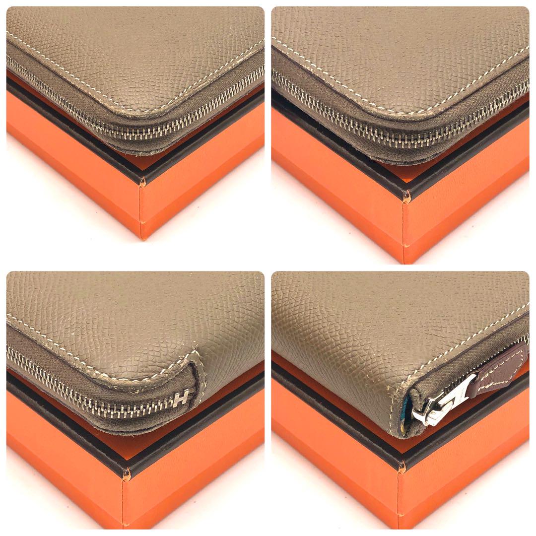HERMES エルメス アザップ ロング シルクイン エトゥープ 長財布
