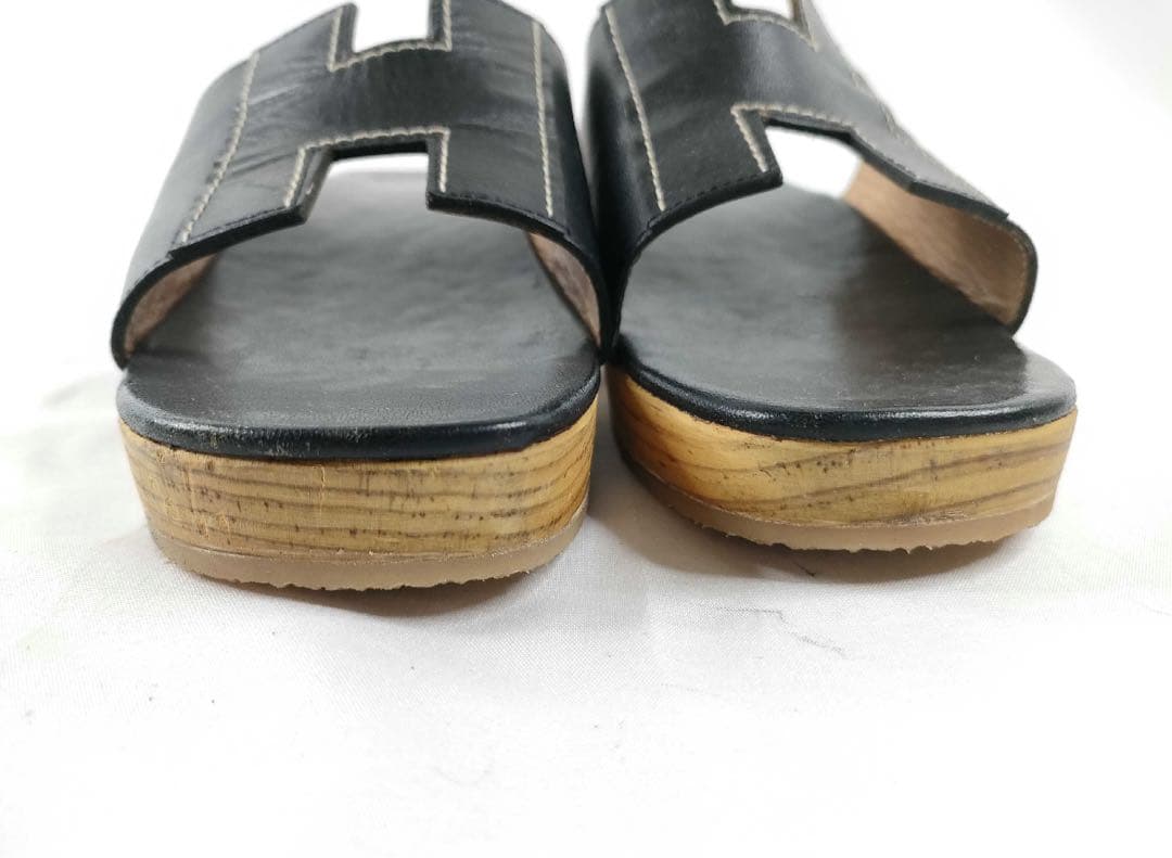 ブラックレザー表記サイズ3522.5cm・HERMES