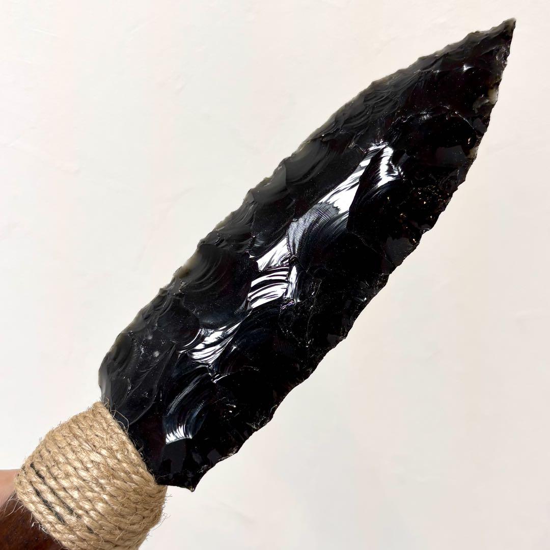 黒曜石　ナイフ　オブシディアン　石器　天然石　放置　アウトドア　キャンプ　魔除け 黒曜石 ナイフ オブシディアン 石器 天然石 放置 アウトドア