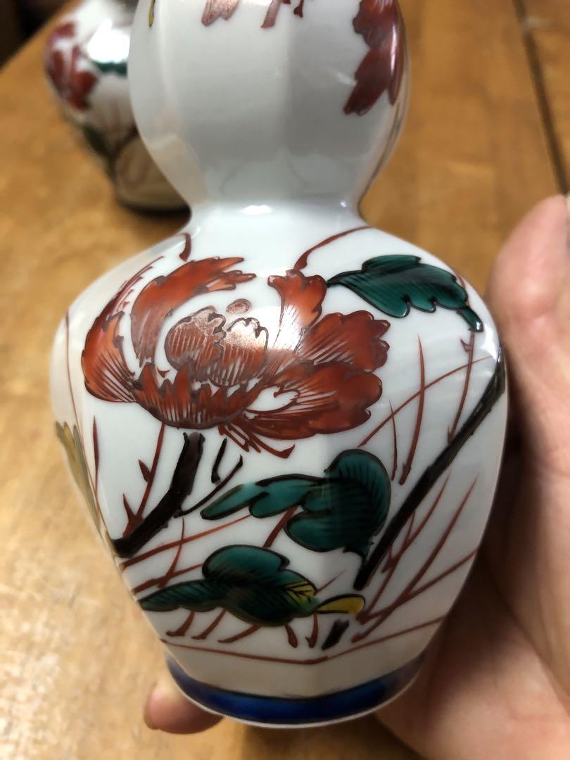 花瓶　九谷焼　2本セット 九谷焼の花瓶2本セット - メルカリ