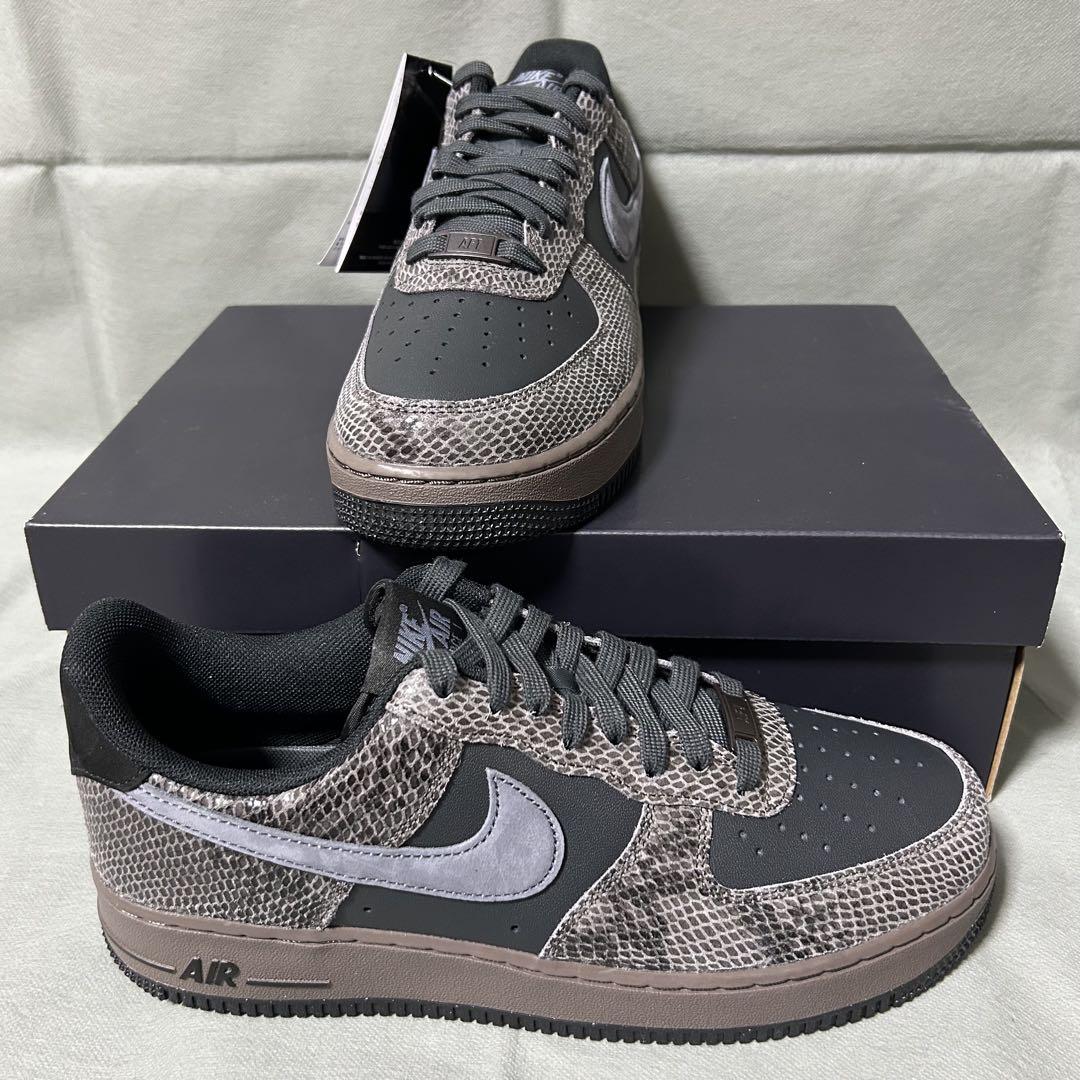 NIKE ナイキ エアフォース1 ロー スネークスキン ブラック 蛇