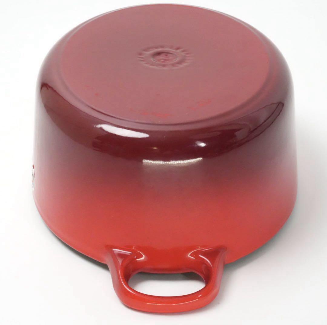 美品】LE CREUSET ココット オーバル チェリーレッド 25cm 美品】LE CREUSET ココット オーバル チェリーレッド 25cm