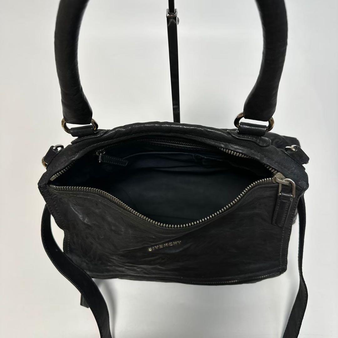本店は p23【極美品】ジバンシー レザーシワ加工2way ブラック パンドラ バッグ