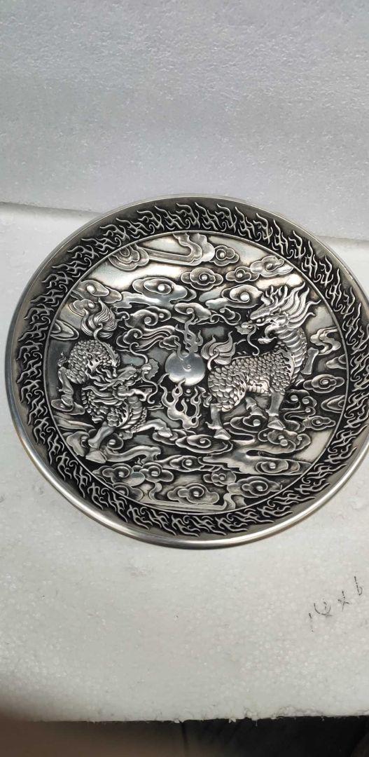 銅器 重工 彫刻 祥雲瑞獣麒麟銅盤 装飾品 工芸品 美術品 置物 銅器 重工 彫刻 祥雲瑞獣麒麟銅盤 装飾品 工芸品 美術品 置物