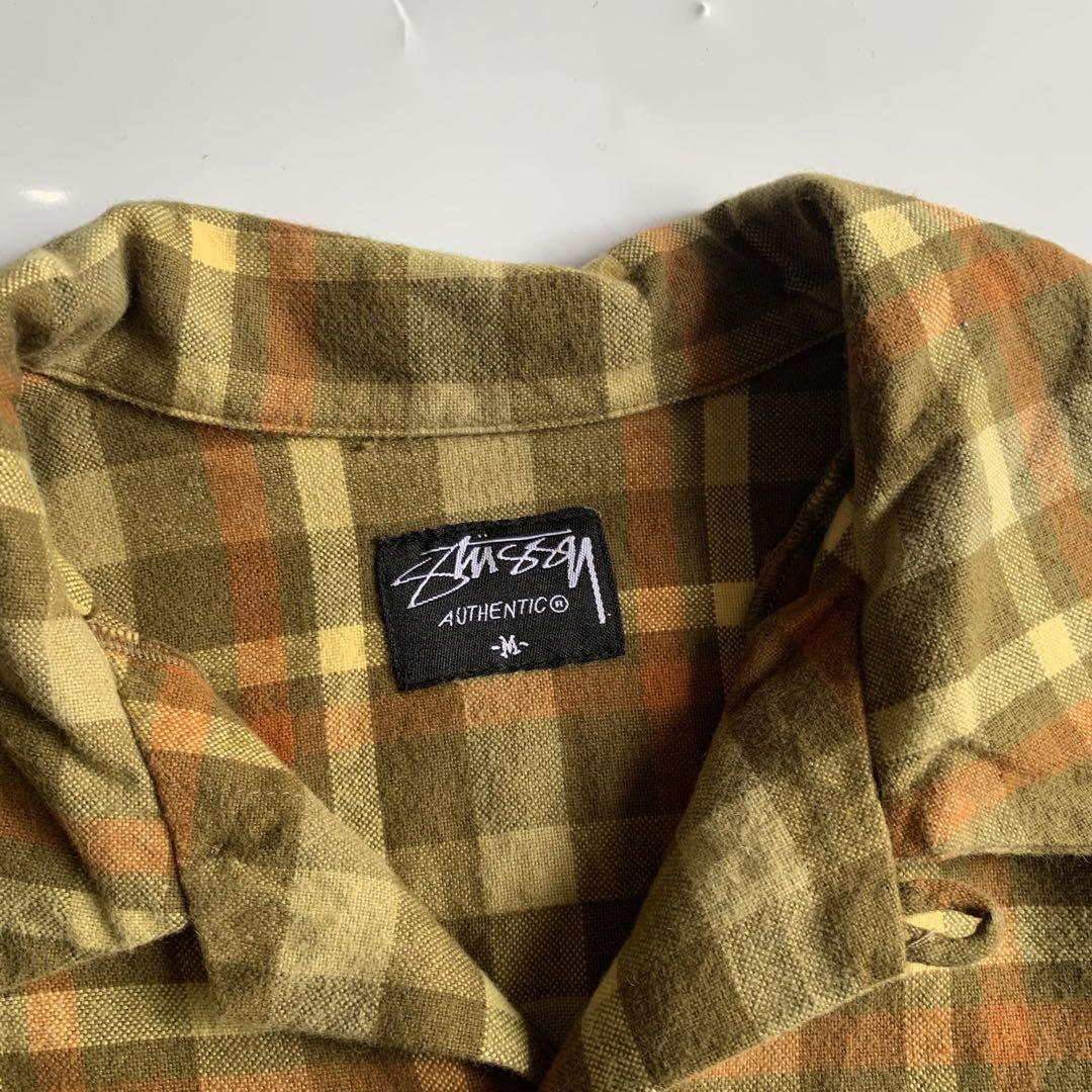 00s OLDSTUSSY オープンカラーシャツ　ネルシャツ