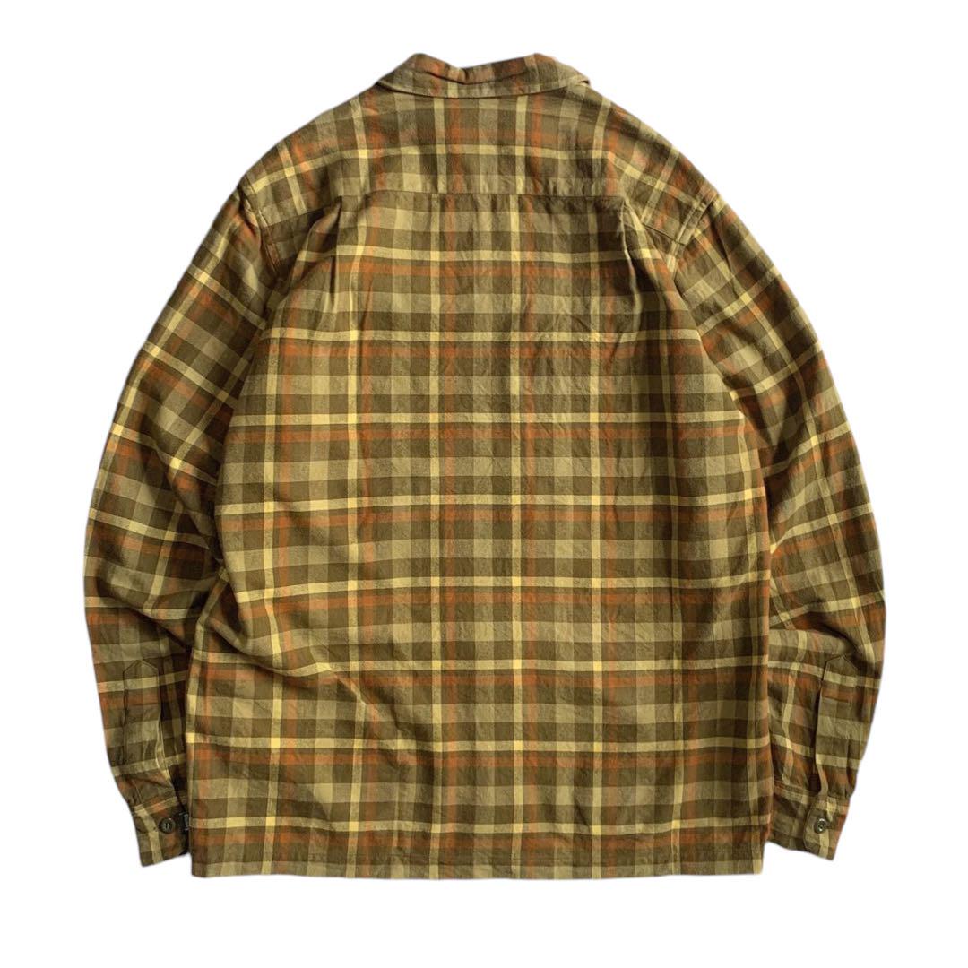 00s OLDSTUSSY オープンカラーシャツ　ネルシャツ