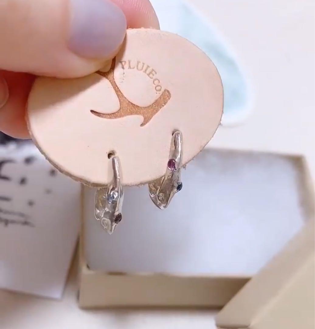 値下げしました＊pluie ラバピアス GEM付き