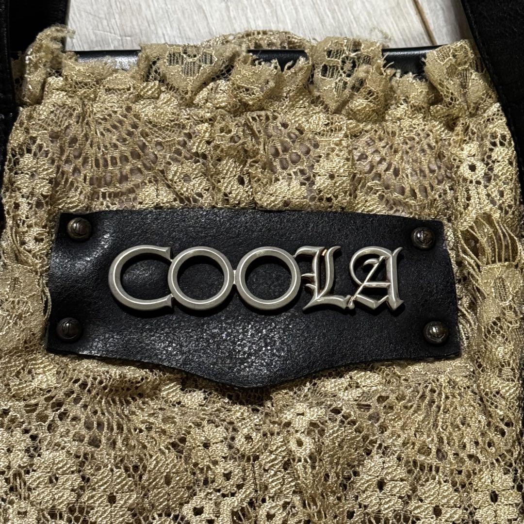 COOLA TIQUESレーススタッズハンドバッグ レザー y2k COOLA TIQUESレーススタッズハンドバッグ レザー y2k