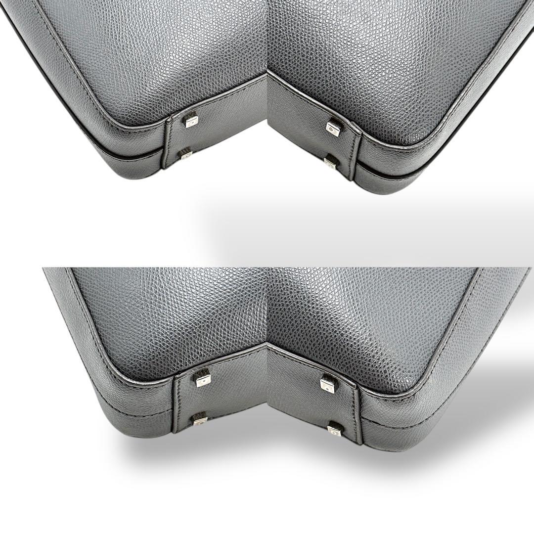 良品 フルラ ビジネスバッグ 2way A4可 レザー グレー メンズ ビジネス