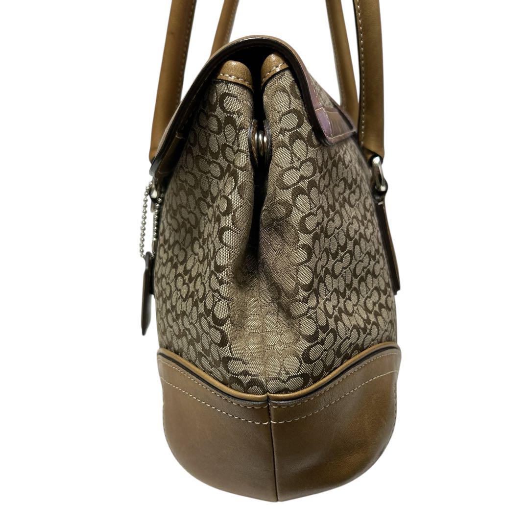 美品 COACH コーチ ソーホ フラップ サッチェル シグネチャー 美品 COACH コーチ ソーホ フラップ サッチェル シグネチャー
