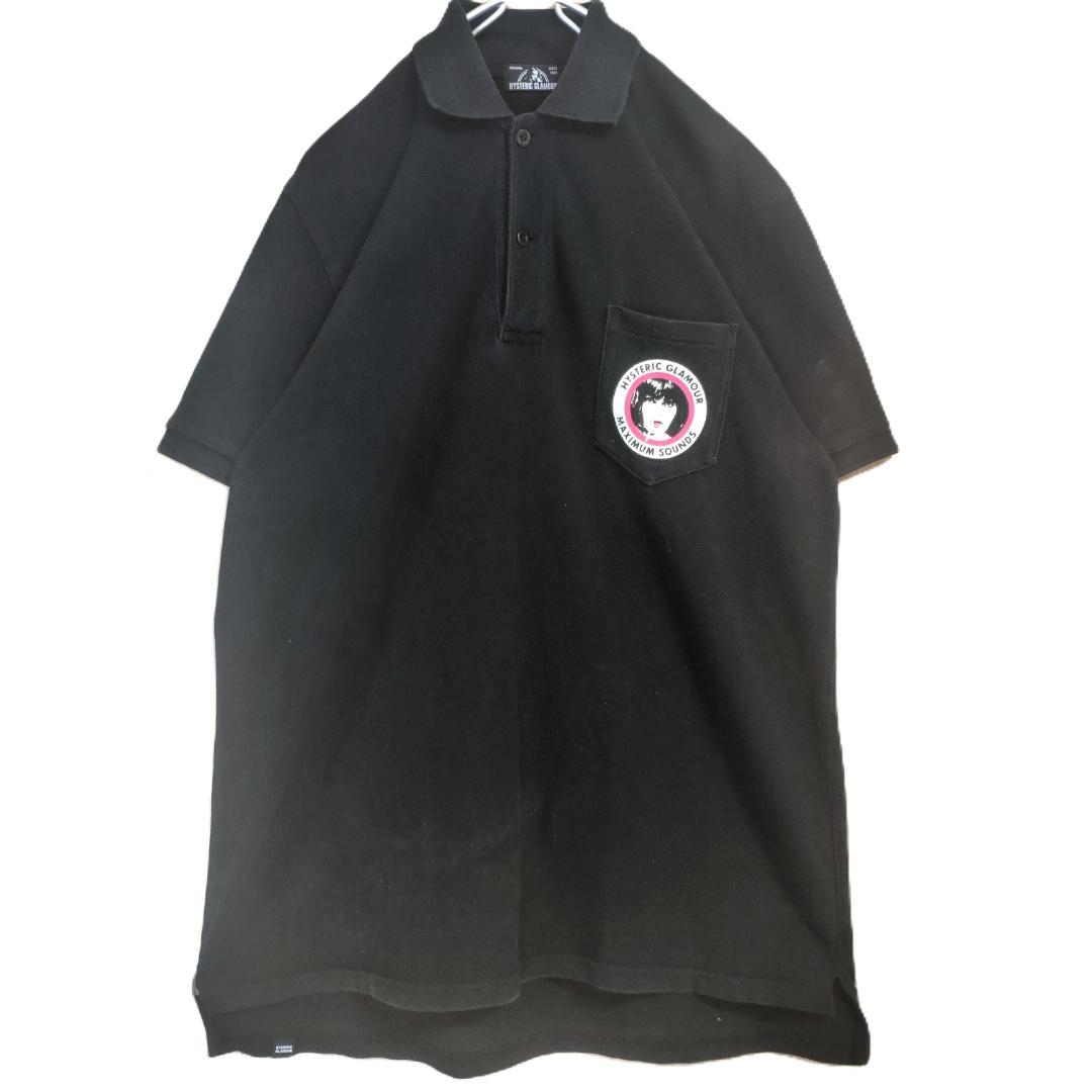 HYSTERIC GLMOUR ヒステリックグラマー ポロシャツ 黒 ヒスガール