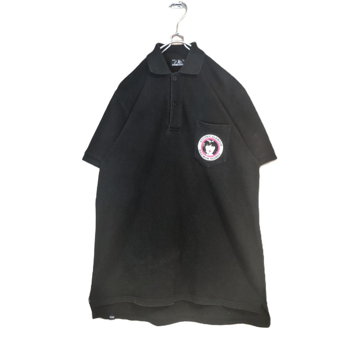 HYSTERIC GLMOUR ヒステリックグラマー ポロシャツ 黒 ヒスガール