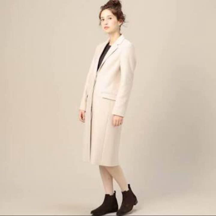 BY∴ HAMILTON WOOL MIX メルトンロングPコート レディース