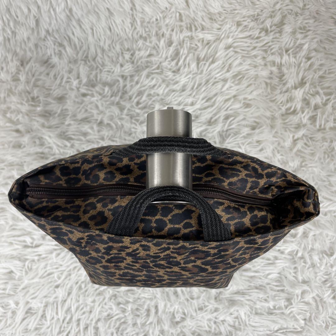 美品　Herve Chapelier 舟形トートバッグ　Mサイズ　レオパード